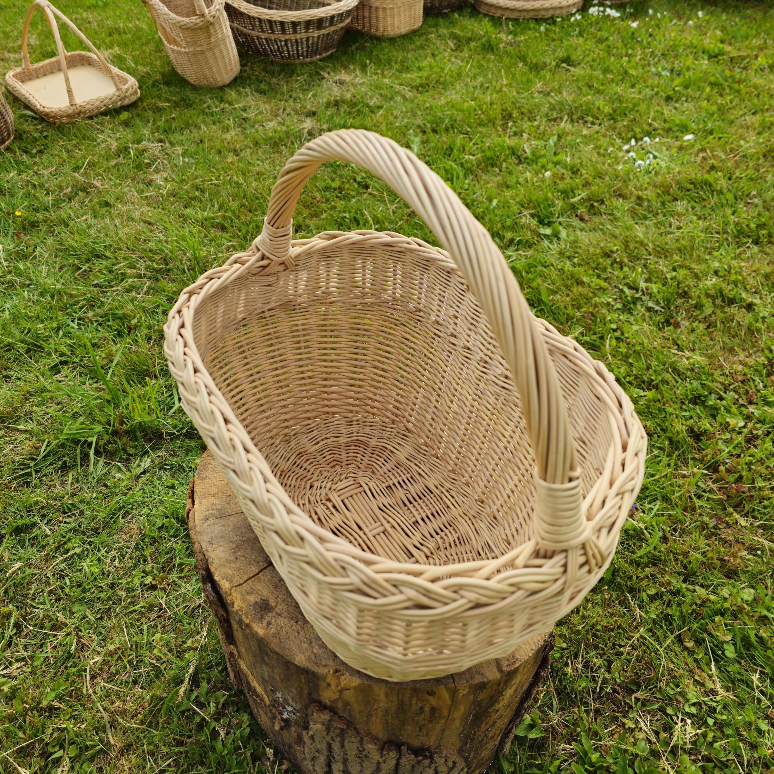 Handmade Rustic Wicker Basket