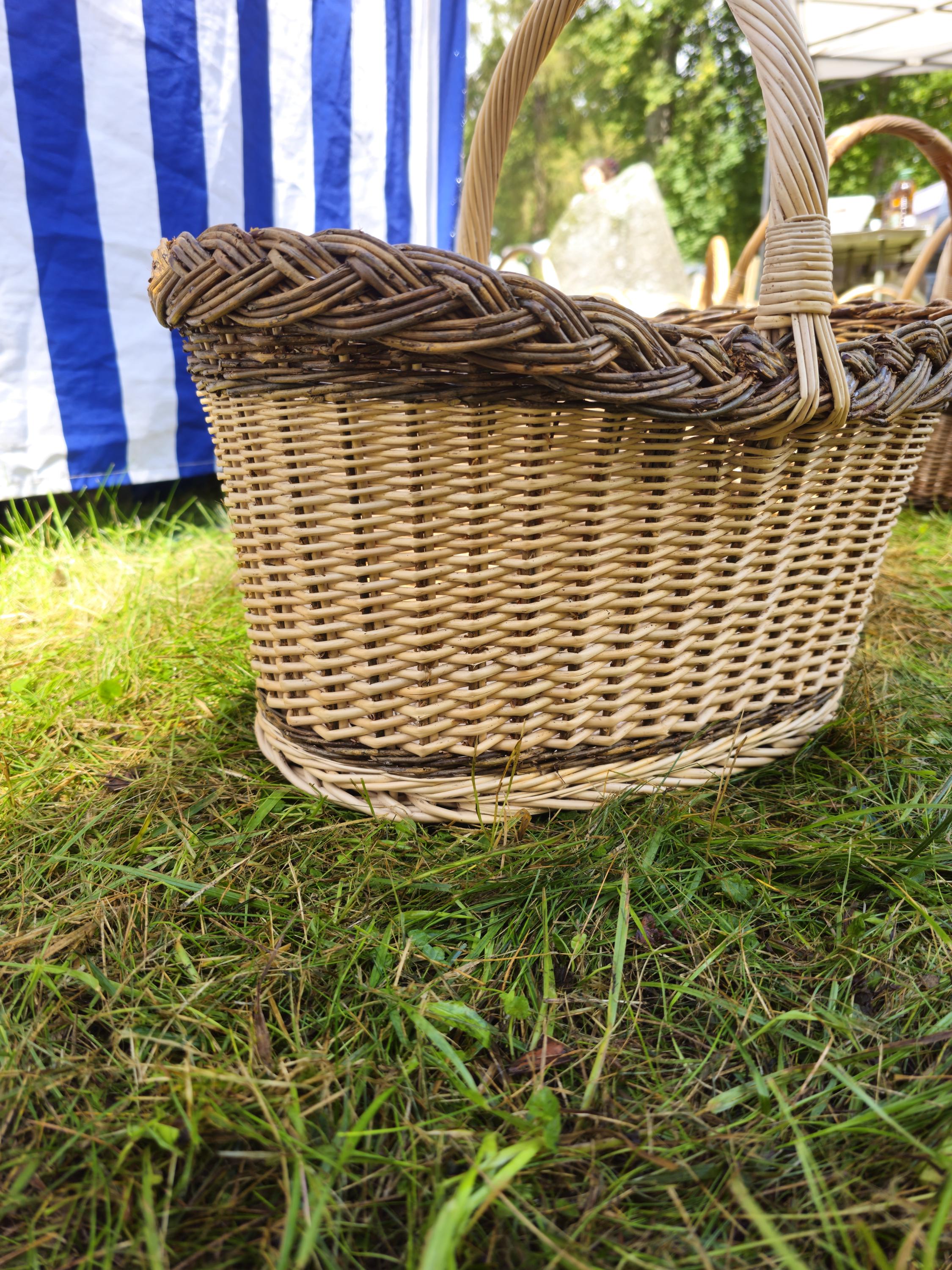 Handwoven Wicker Oval Basket
