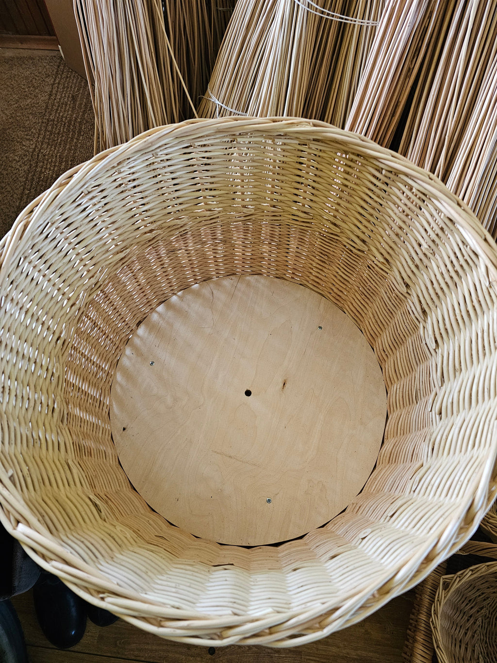 Extra Large Wicker Floor Basket — wicker basket, view 3