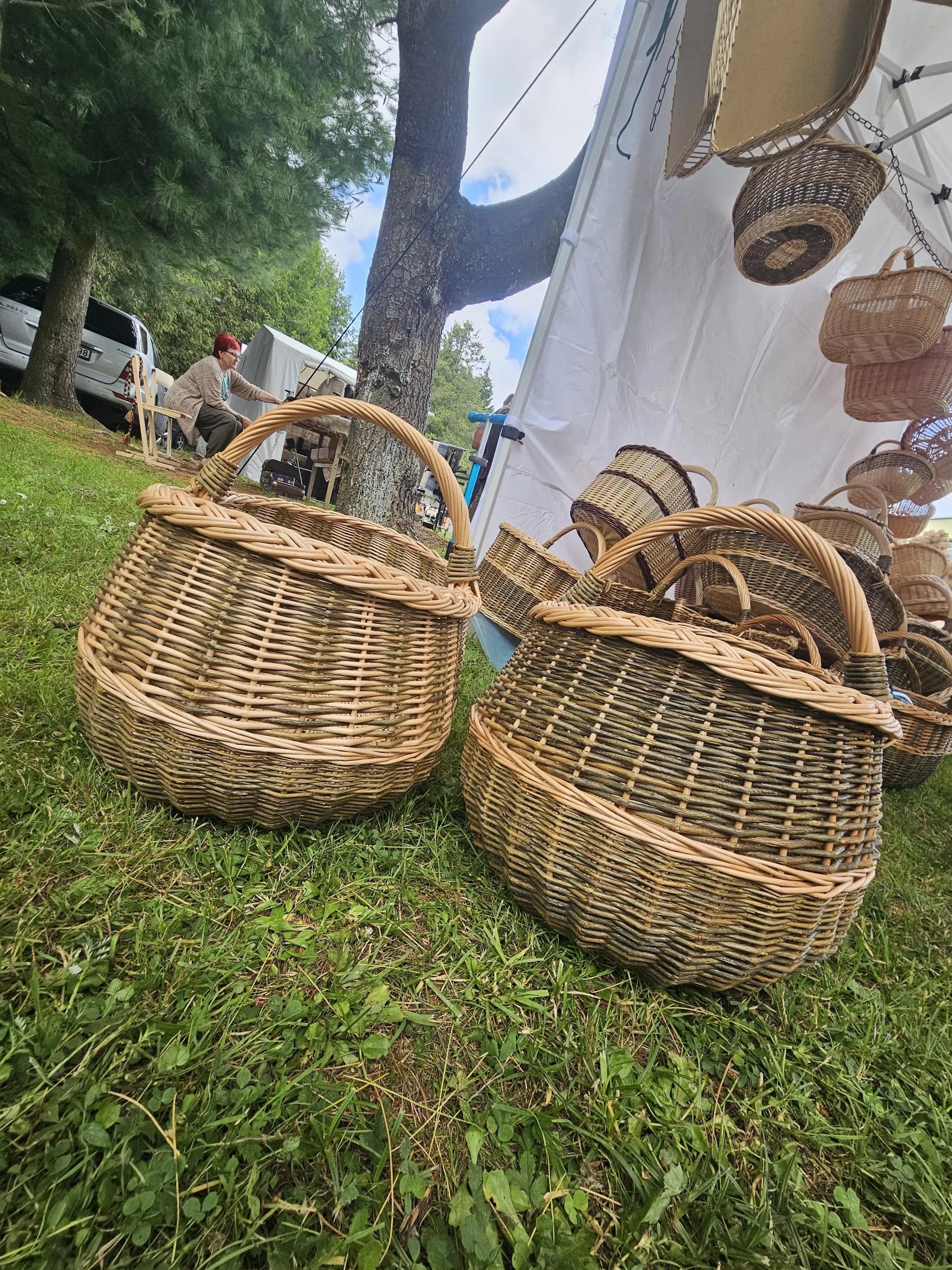 Extra Large Wicker Basket – Handwoven Oval Willow Storage Container - NaturelyWoven