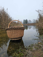Wicker basket 014r - NaturelyWoven wicker - handmade