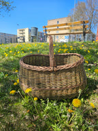 Extra Large Wicker Storage Basket in Unpeeled/Brown — handmade wicker basket