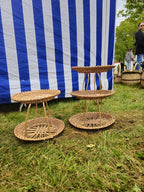 Handwoven Three-Tier Display Stand