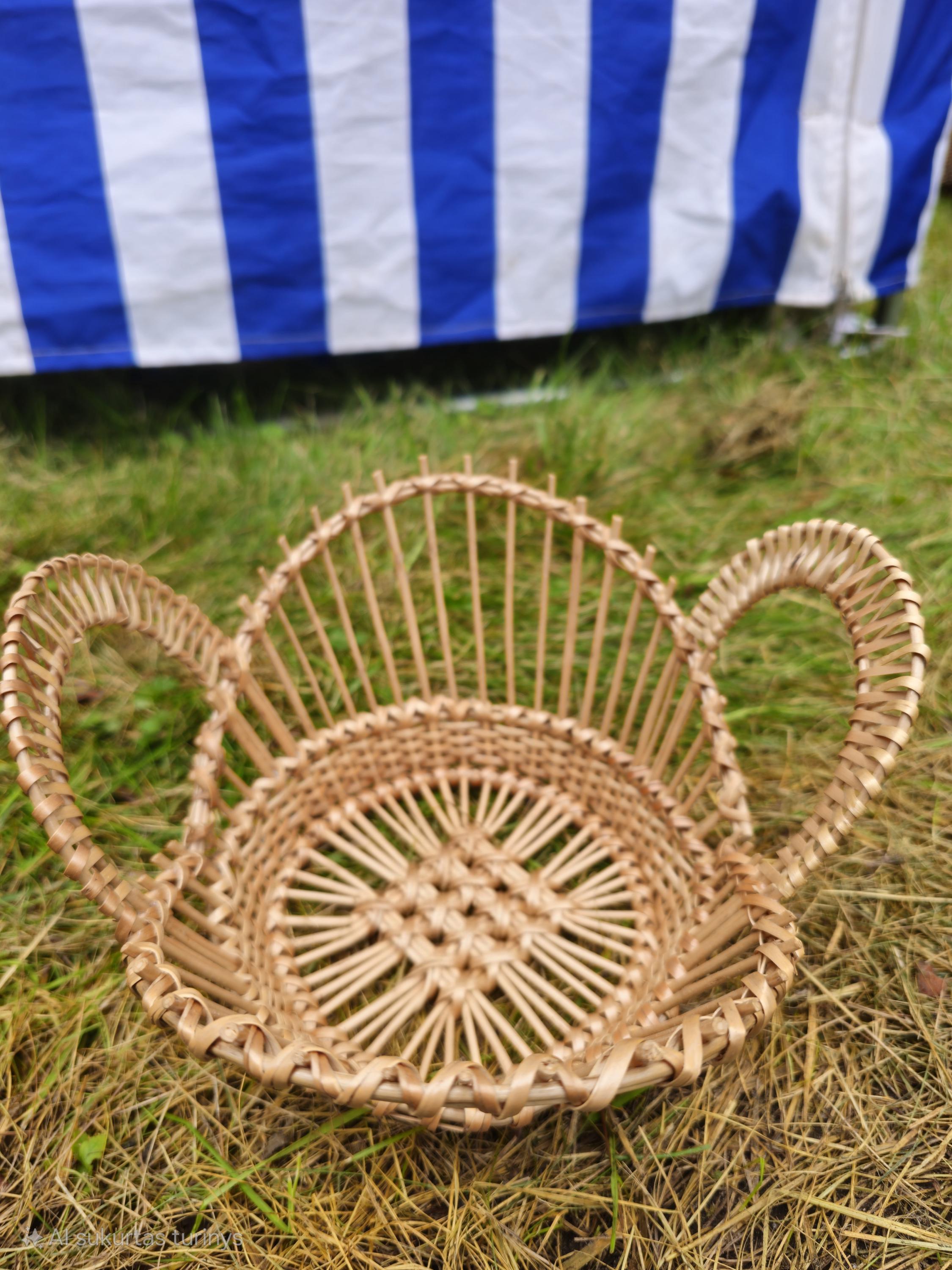 Handwoven Decorative Bowl for Bread, Fruit or Display