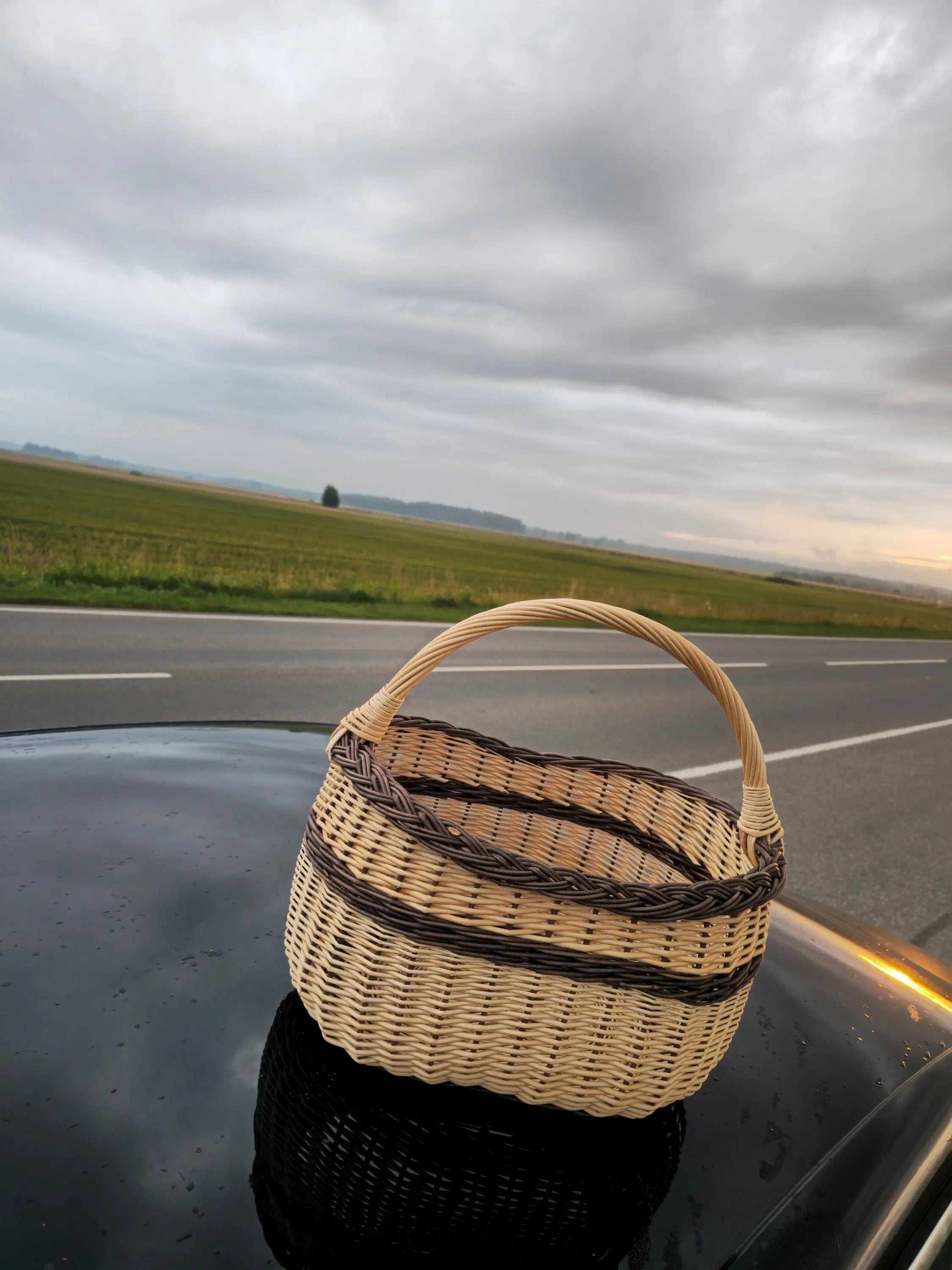 Rustic Natural Willow Foraging Basket - Handmade Wicker - NaturelyWoven