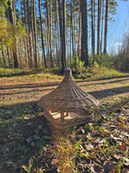 Wicker bird feeder 014b - NaturelyWoven wicker - handmade