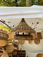 Wicker bird feeder 014b - NaturelyWoven wicker - handmade