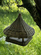 Wicker bird feeder 014b - NaturelyWoven wicker - handmade