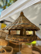 Wicker bird feeder 014b - NaturelyWoven wicker - handmade