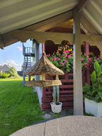 Wicker bird feeder 014b - NaturelyWoven wicker - handmade