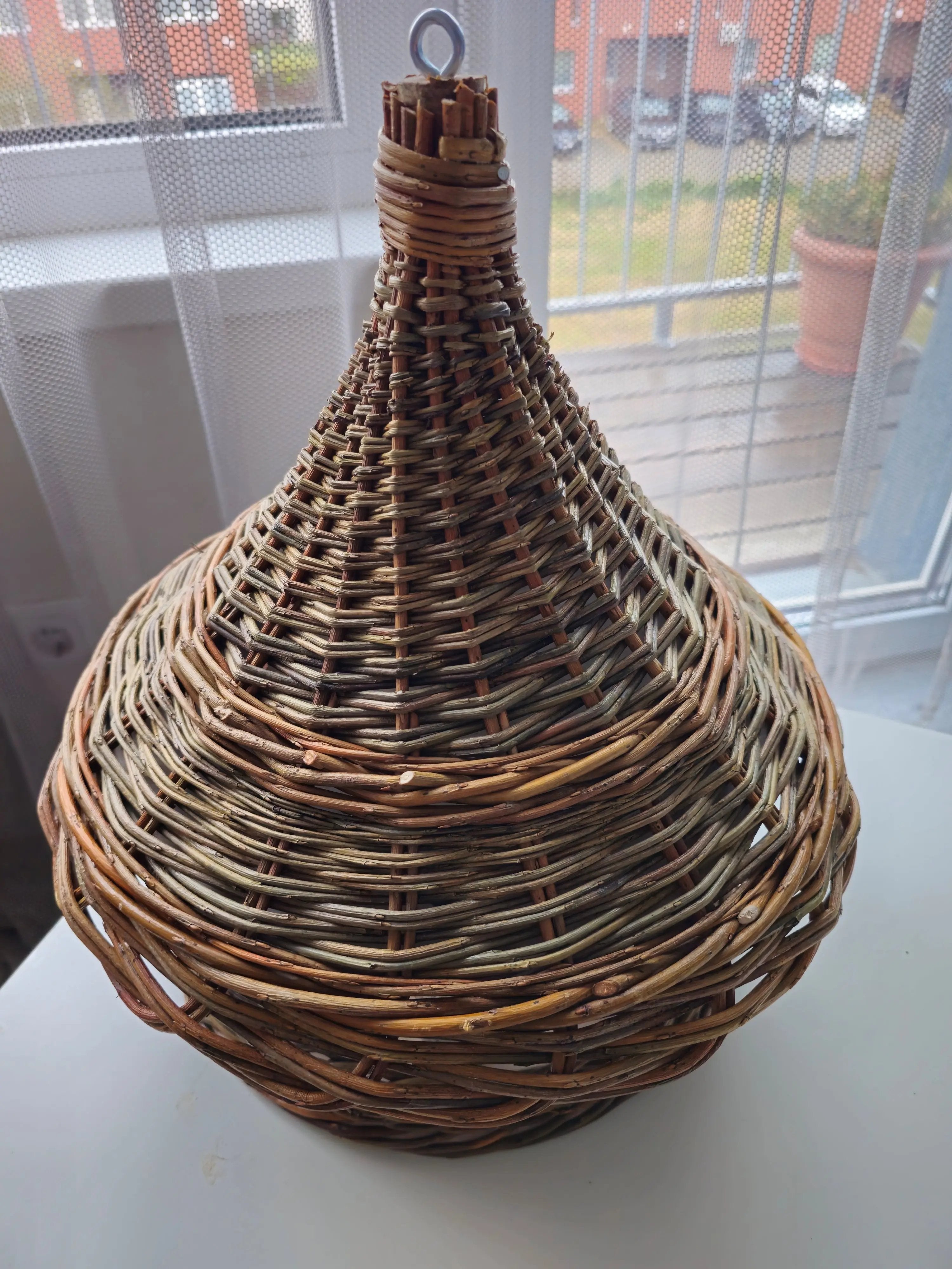 Wicker Bird Feeder - Hanging Willow Roof Garden Feeder - NaturelyWoven