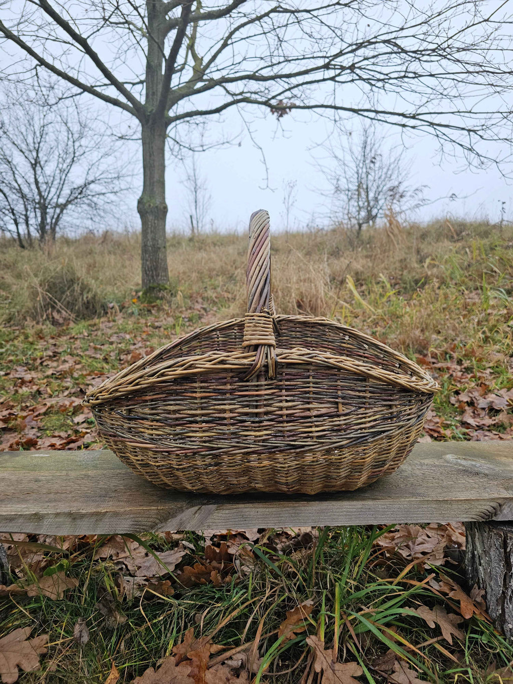 Wicker basket 032b - NaturelyWoven wicker - handmade