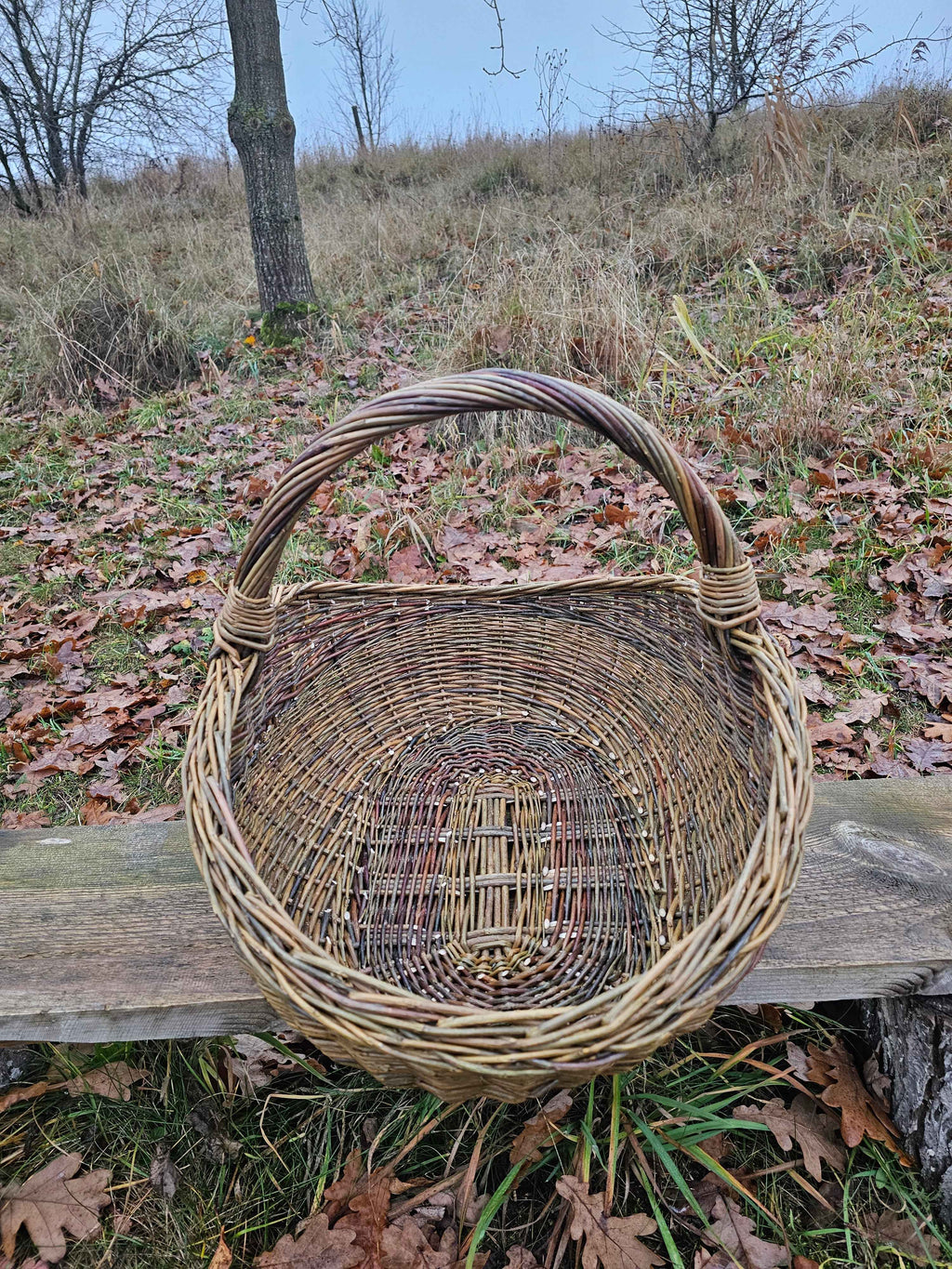 Wicker basket 032b - NaturelyWoven wicker - handmade