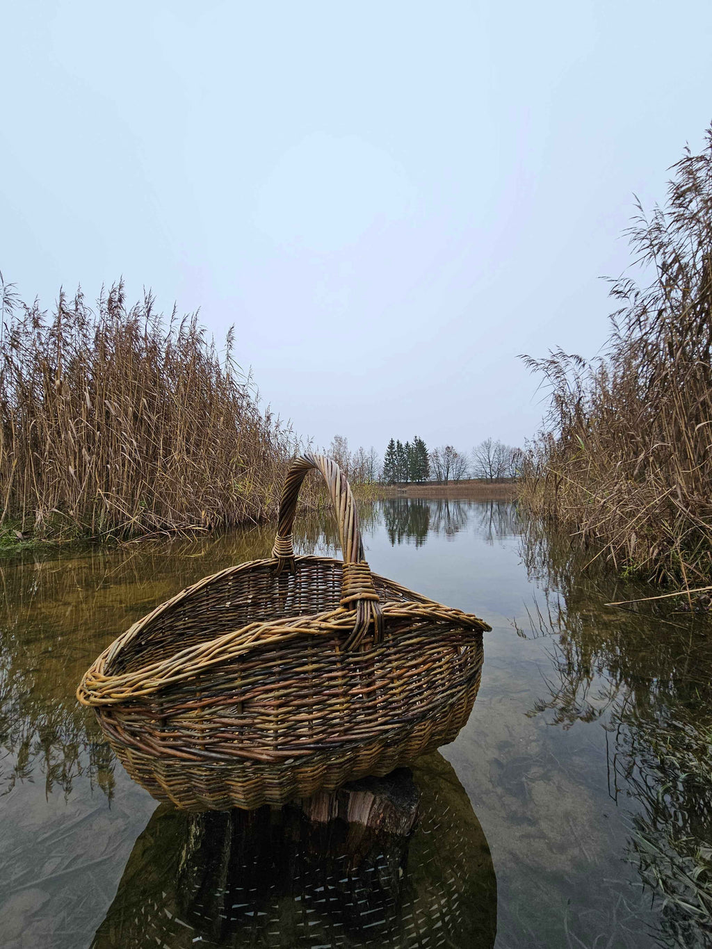 Wicker basket 032b - NaturelyWoven wicker - handmade