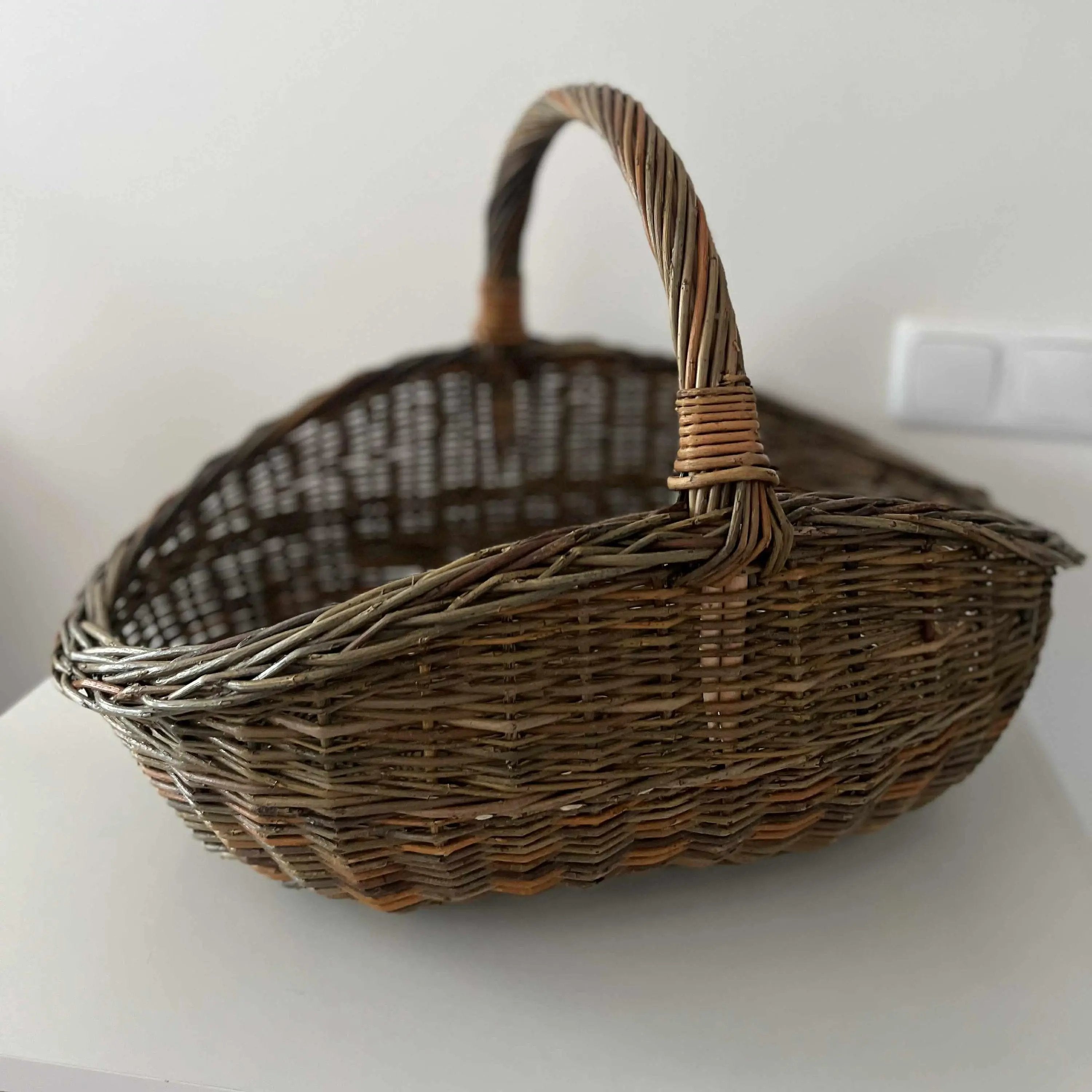 Handwoven Wicker Basket - Natural Foraging Basket for Harvesting & Mushroom Picking - NaturelyWoven