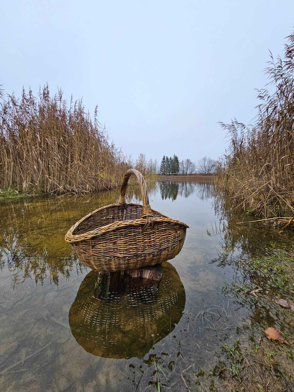 Wicker basket 032b - NaturelyWoven wicker - handmade