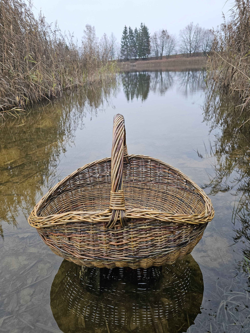 Wicker basket 032b - NaturelyWoven wicker - handmade