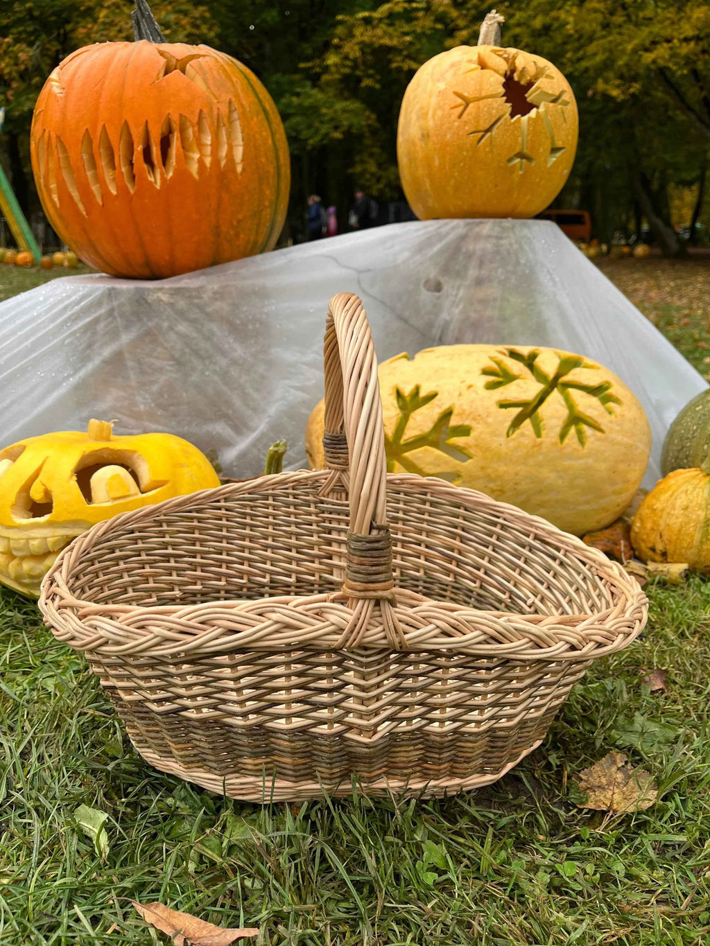 Wicker basket 020b - NaturelyWoven wicker - handmade