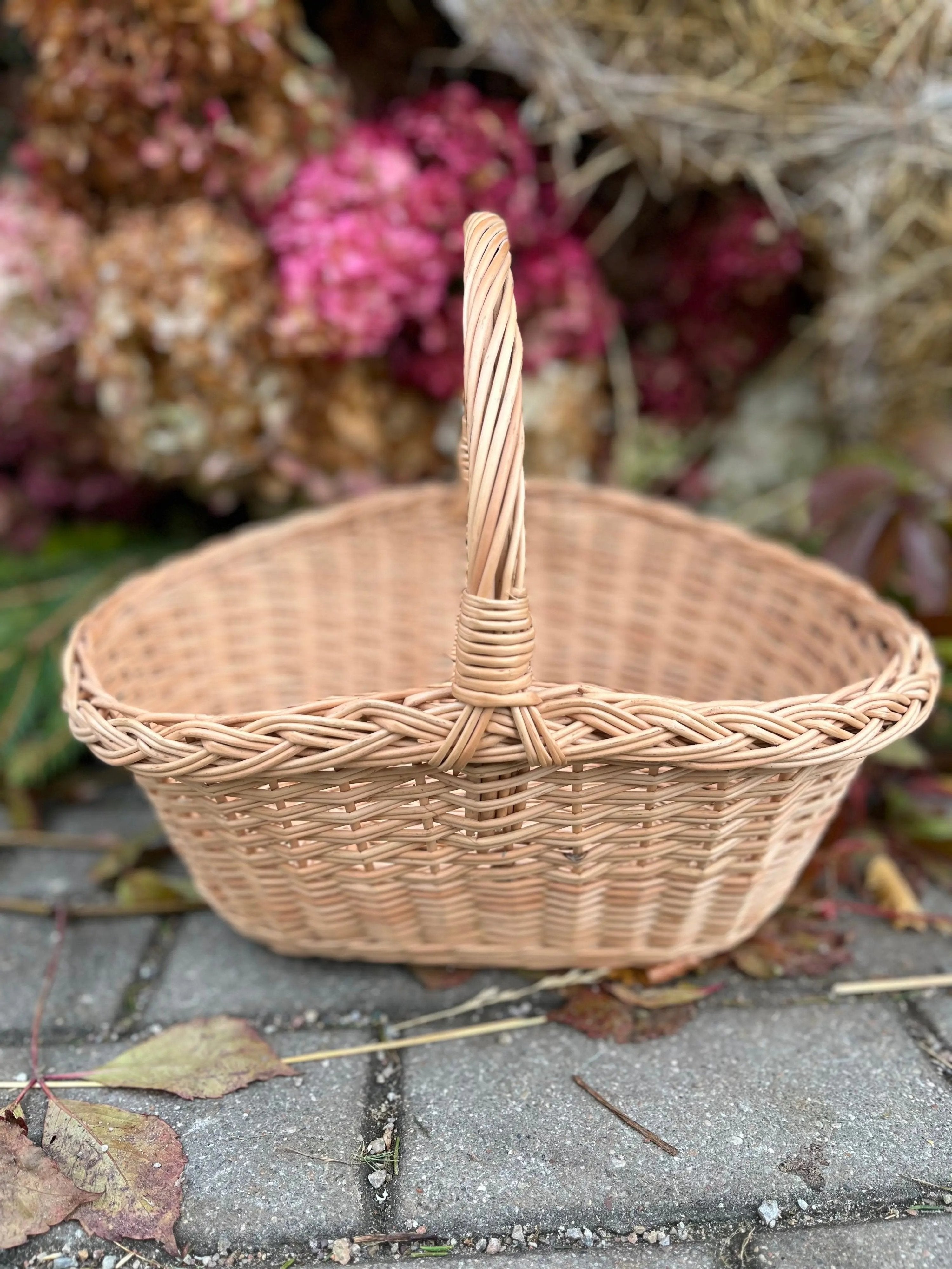 Handwoven Wicker Basket – Natural Willow Bread & Fruit Storage Basket - NaturelyWoven