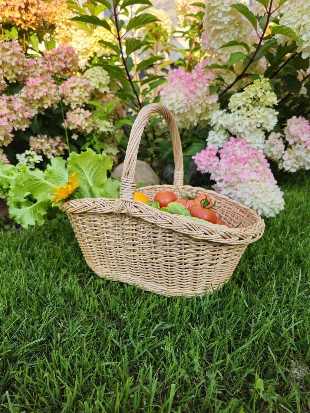 Wicker basket 020b - NaturelyWoven wicker - handmade