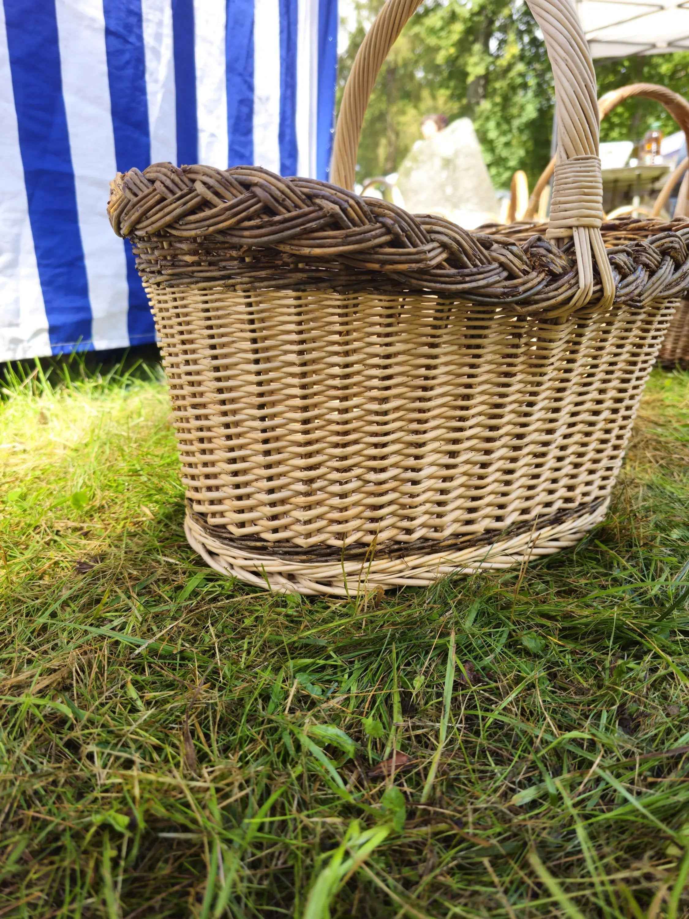 Wicker basket 028r - NaturelyWoven wicker - handmade