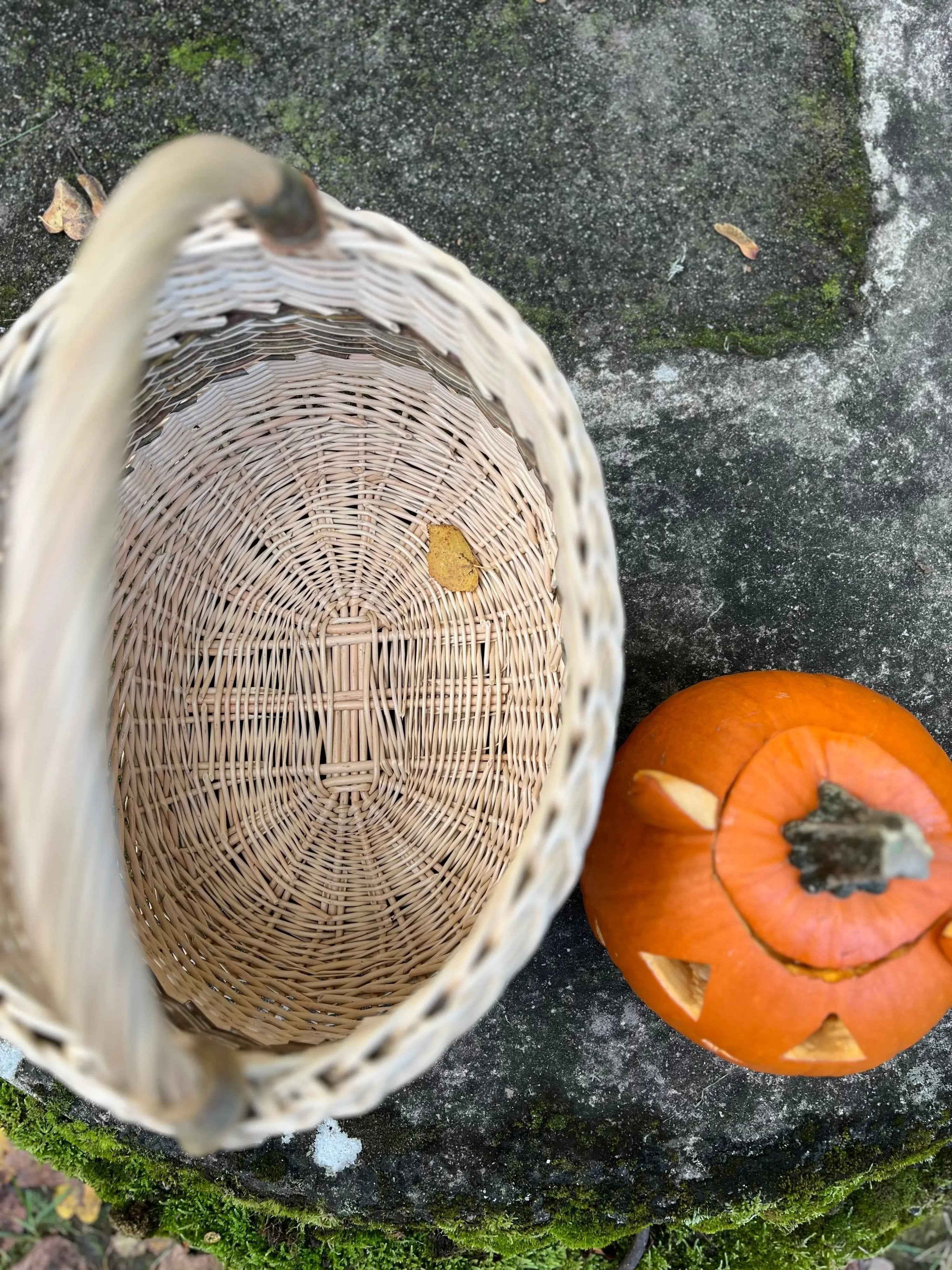 Wicker basket 046b - NaturelyWoven wicker - handmade