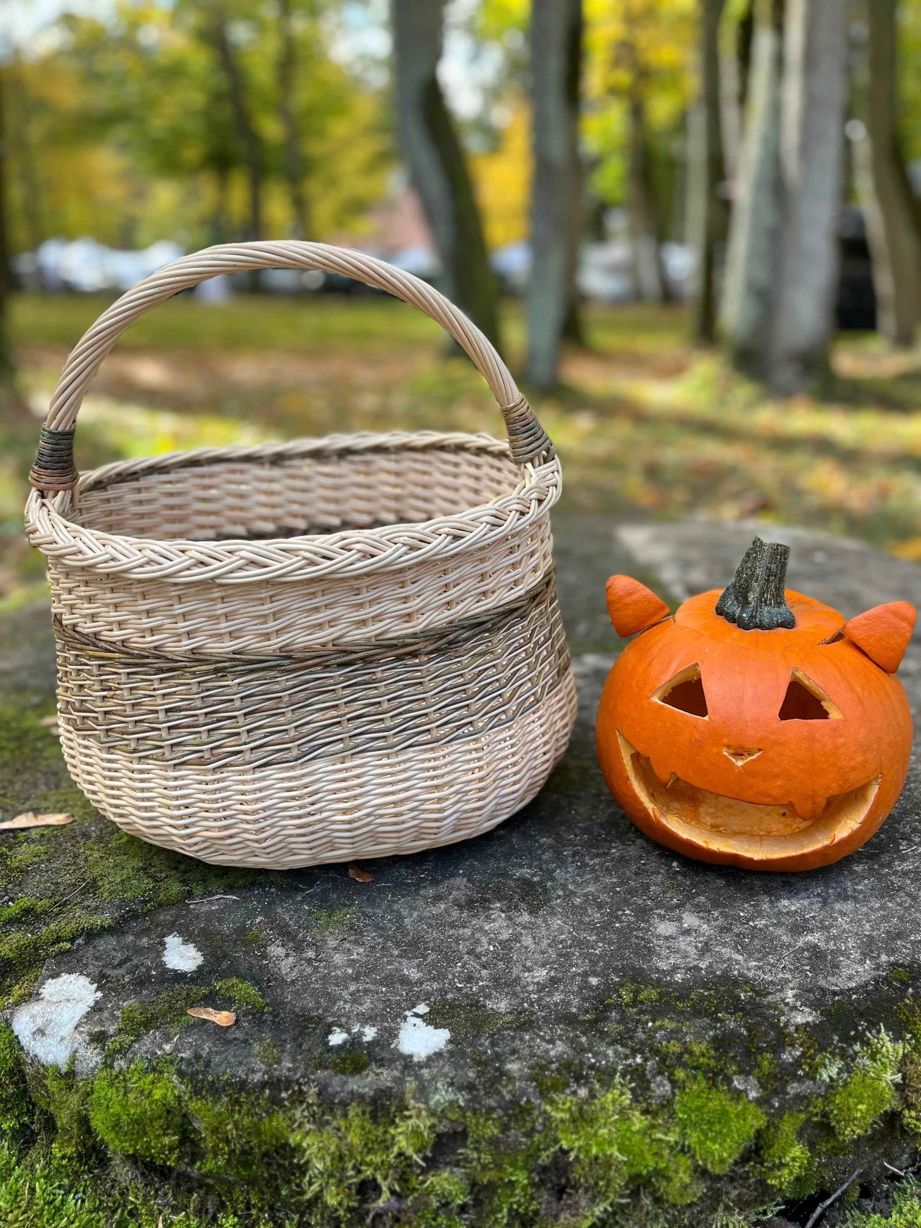 Wicker basket 046b - NaturelyWoven wicker - handmade