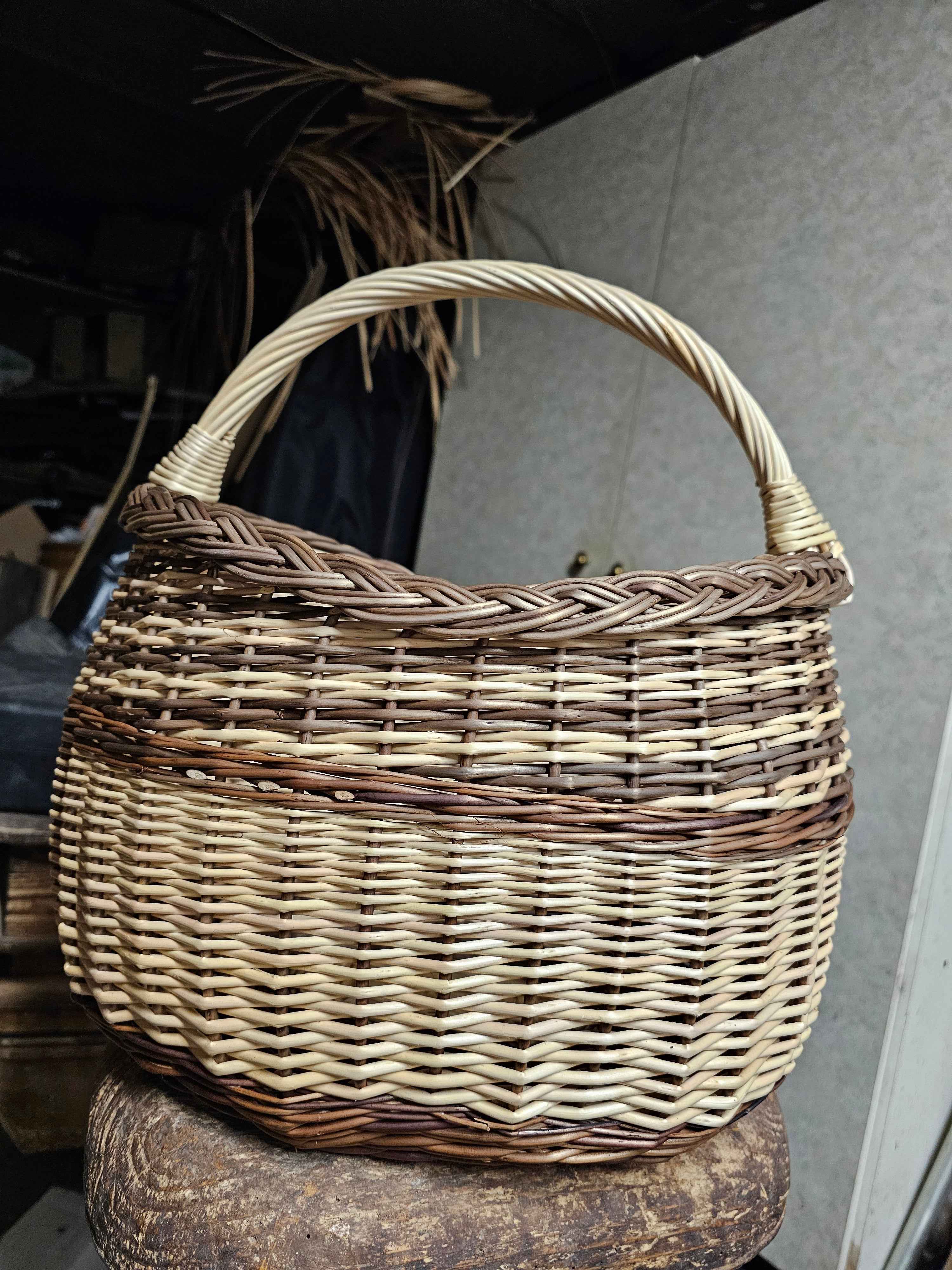 Wicker basket 039b - NaturelyWoven wicker - handmade