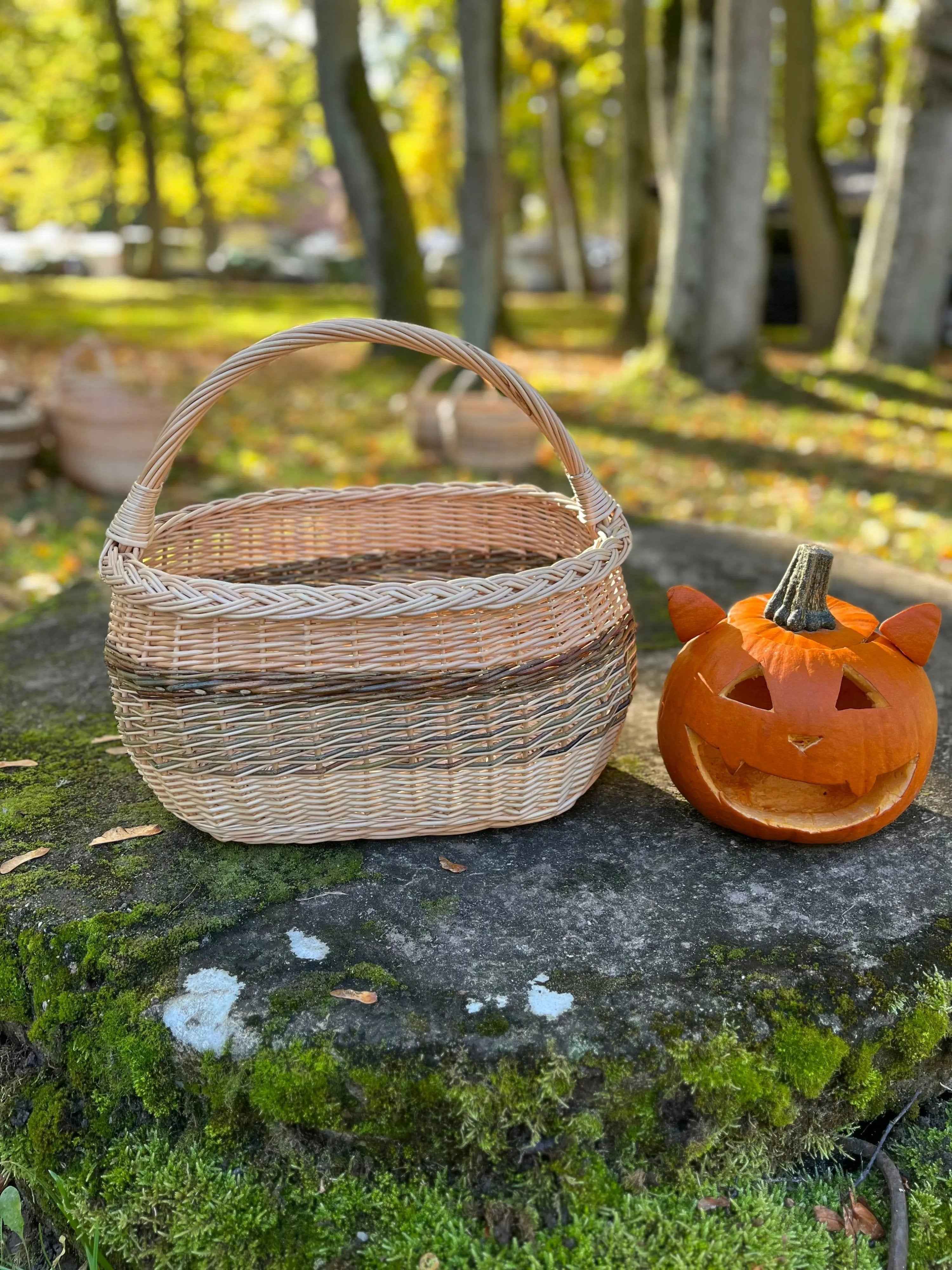 Wicker basket 028b - NaturelyWoven wicker - handmade