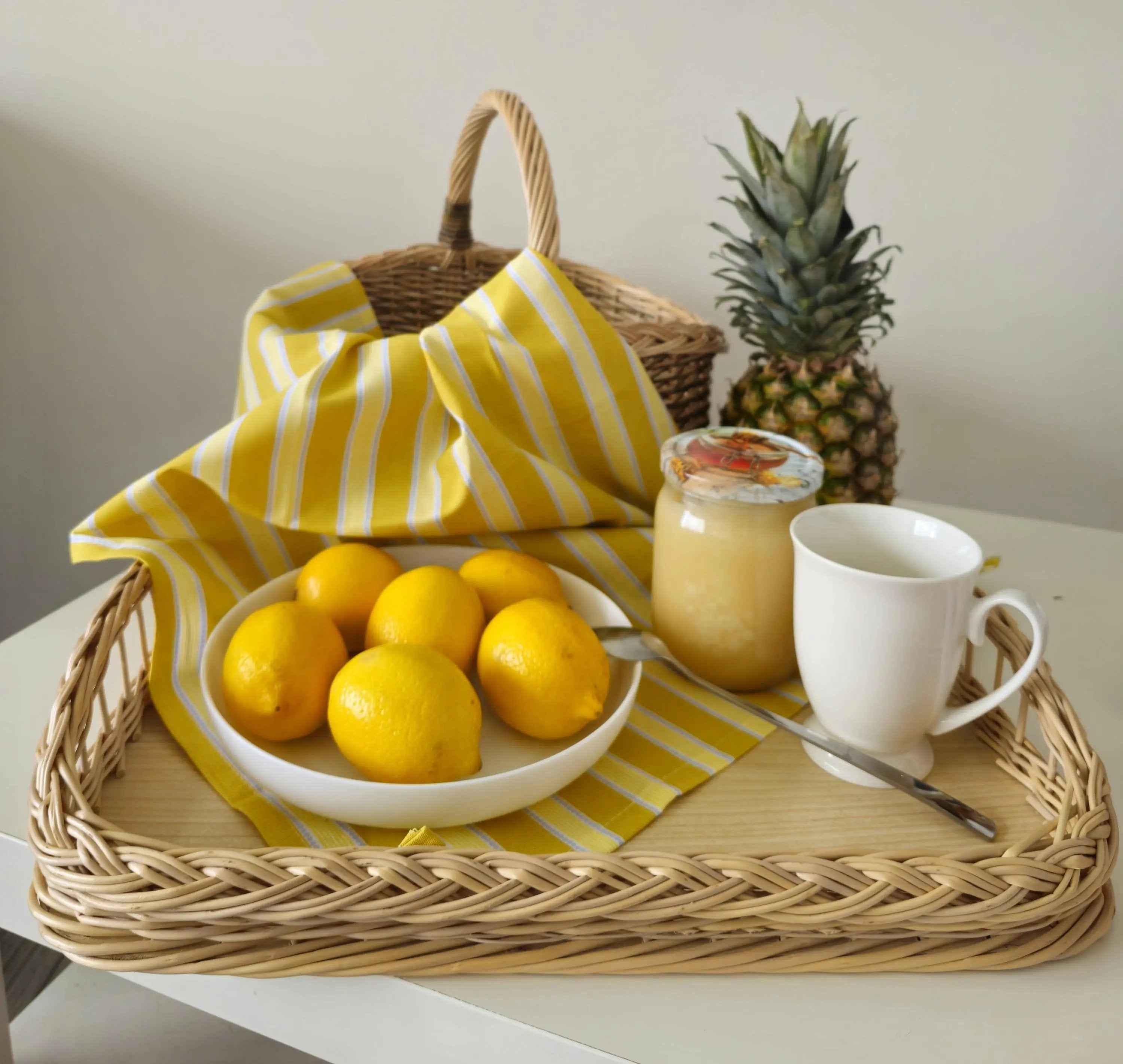 Handwoven Willow Tray — wicker tray, view 4