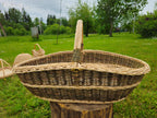 Golden Willow Firewood Trug — unpeeled/gold