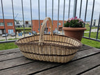 Golden Willow Firewood Trug — gold/brown