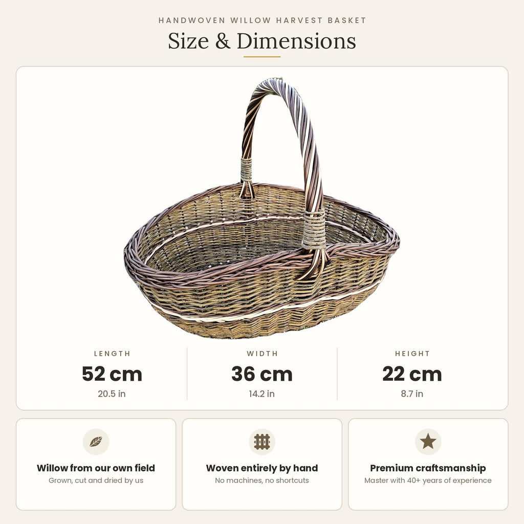 Large Oval Willow Trug