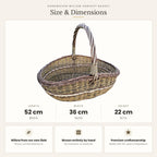 Large Oval Willow Trug