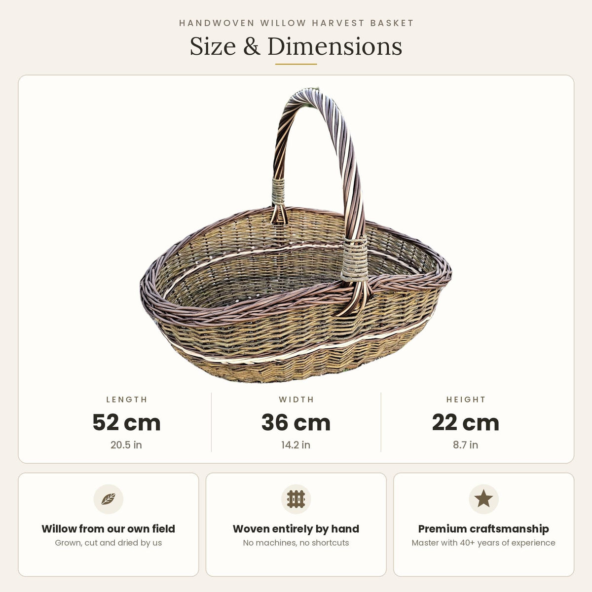 Large Oval Willow Trug