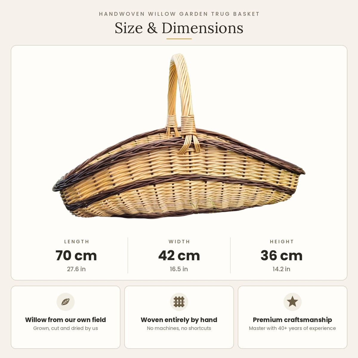 Large Wicker Firewood Trug