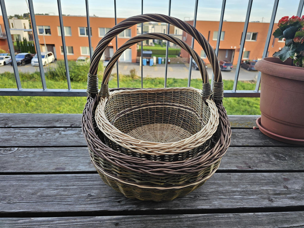 Nesting Willow Baskets, Custom Colours