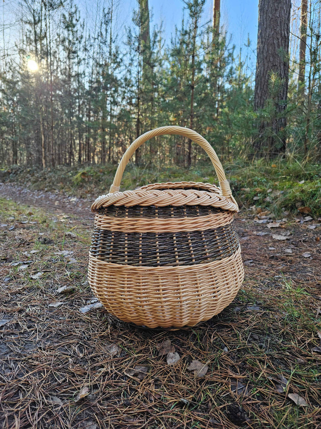 Wicker basket 030r - NaturelyWoven wicker - handmade