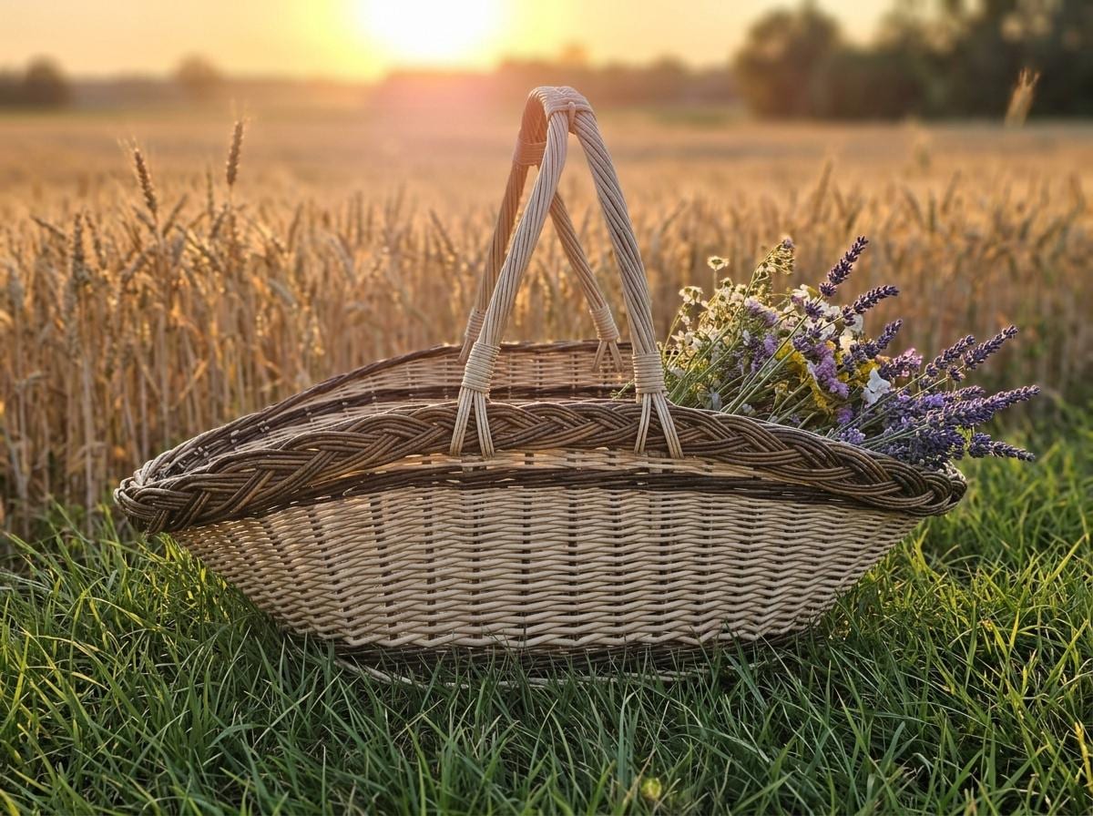 Extra Large Wicker Trug — handmade wicker basket from Lithuanian willow