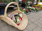 Large Wicker Flower Basket — flower basket, view 11