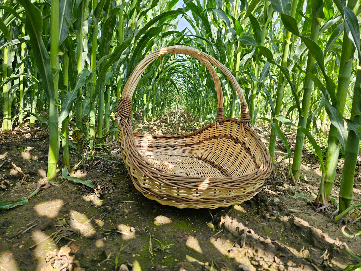 Two-Handled Wicker Garden Trug — wicker basket, view 19