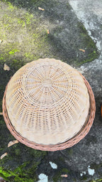Handmade Wicker Food Cover with Tray