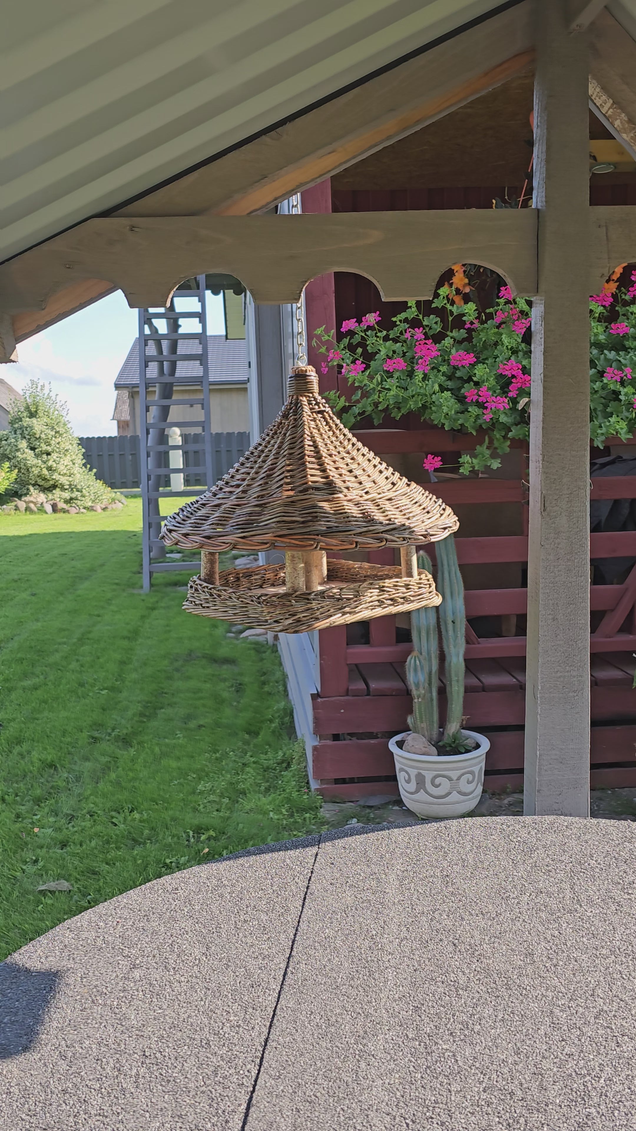 Handmade Wicker Bird Feeder