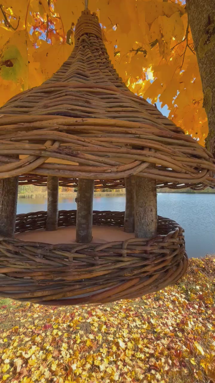 Handmade Wicker Bird Feeder