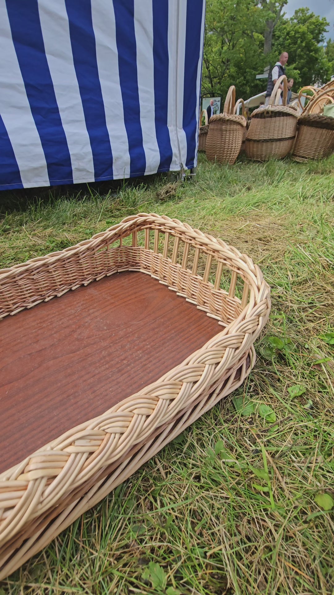 Rustic Rectangular Willow Tray