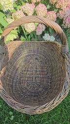 Handwoven Unpeeled Wicker Basket