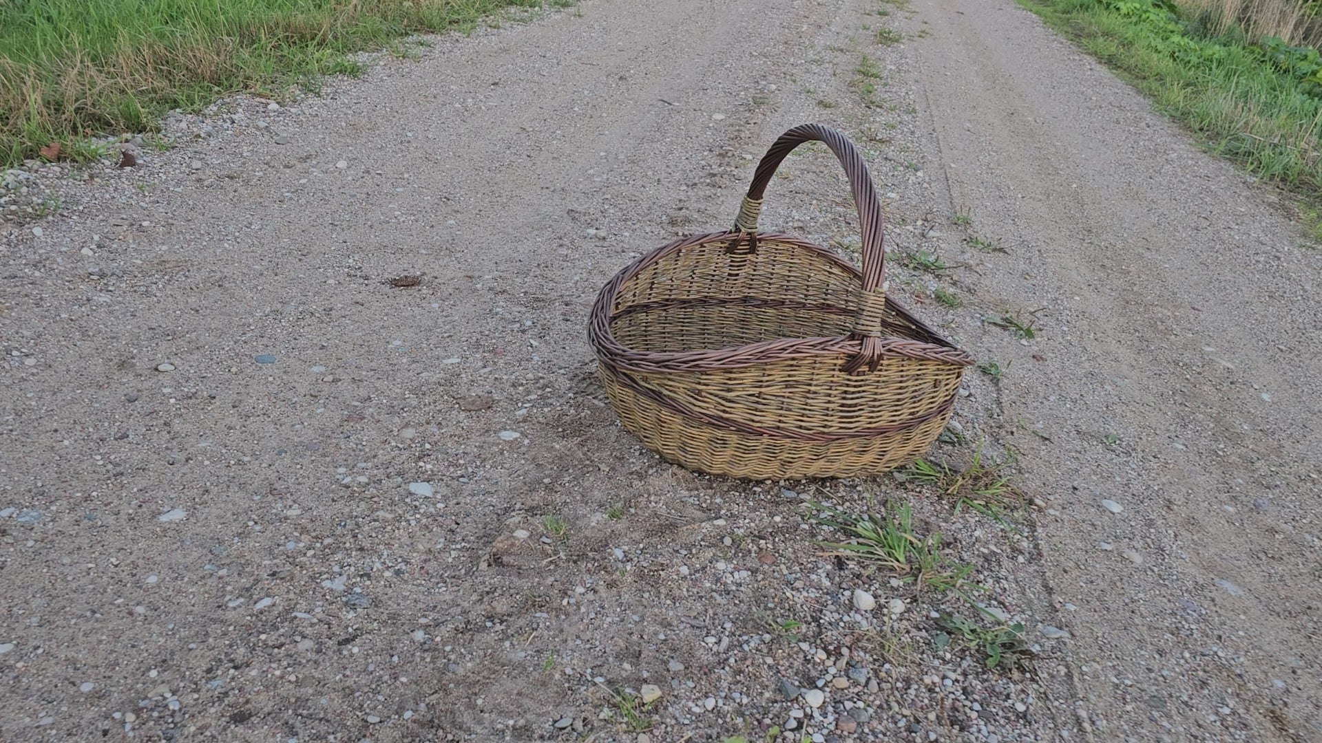 Wicker Gathering Basket with Handle