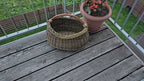 Deep Oval Foraging Basket with Braided Rim