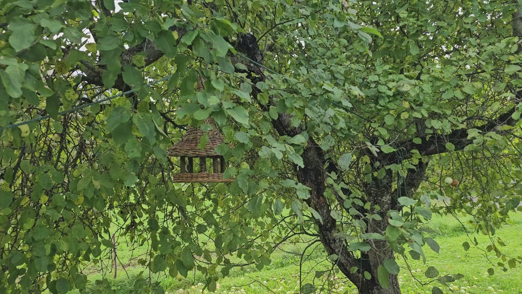Tall Bell-Roof Willow Bird Feeder — product video