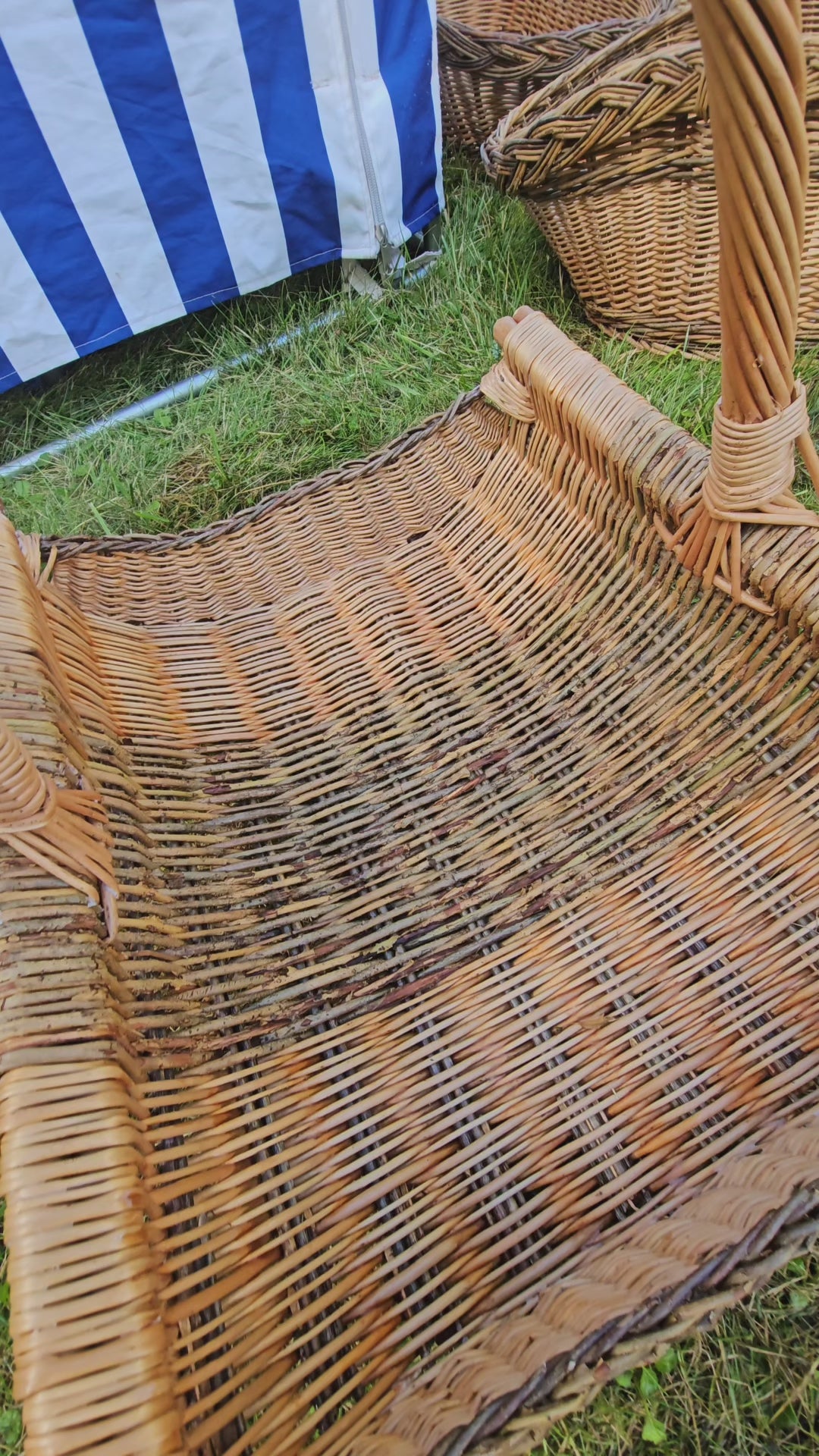 Extra-Large Rustic Wicker Harvest Basket